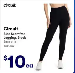 BIG W Circuit Side Seamfree Legging, Black offer