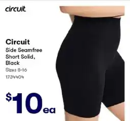 BIG W Circuit Side Seamfree Short Solid, Black offer