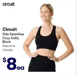 BIG W Circuit Side Seamfree Crop Solid, Black offer