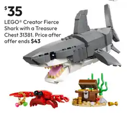 Target LEGO® Creator Fierce Shark with a Treasure Chest offer