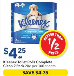 Ritchies Kleenex Toilet Rolls Complete Effective Clean offer