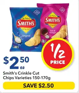 Ritchies Smith's Crinkle Cut Chips Varieties offer