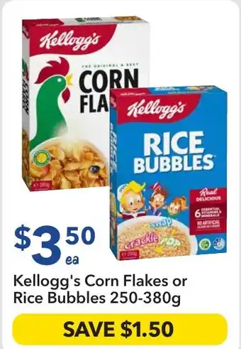 Ritchies Kellogg's Corn Flakes or Rice Bubbles offer