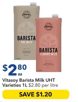 Ritchies Vitasoy Barista Milk UHT Varieties offer