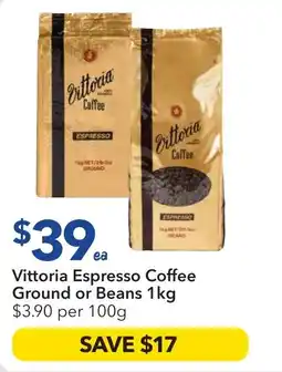 Ritchies Vittoria Espresso Coffee Ground or Beans offer