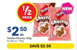 Ritchies Twisties Churros offer