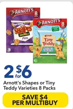 Ritchies Arnott's Shapes or Tiny Teddy Varieties offer
