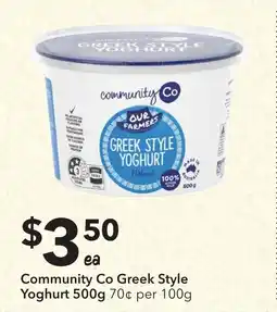 Ritchies Community Co Greek Style Yoghurt offer