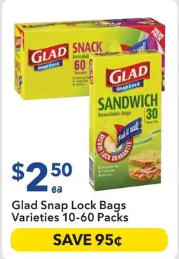 Ritchies Glad Snap Lock Bags Varieties offer