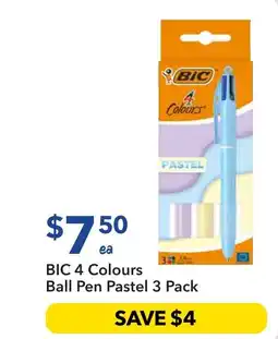 Ritchies BIC 4 Colours Ball Pen Pastel offer