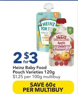 Ritchies Heinz Baby Food Pouch Varieties offer