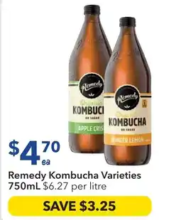 Ritchies Remedy Kombucha Varieties offer