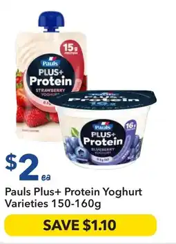 Ritchies Pauls Plus+ Protein Yoghurt Varieties offer