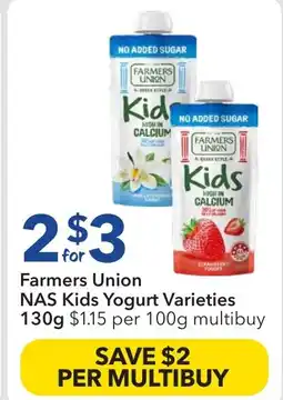 Ritchies Farmers Union NAS Kids Yogurt Varieties offer