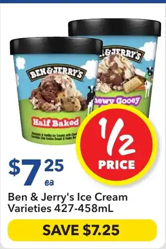 Ritchies Ben & Jerry's Ice Cream Varieties offer