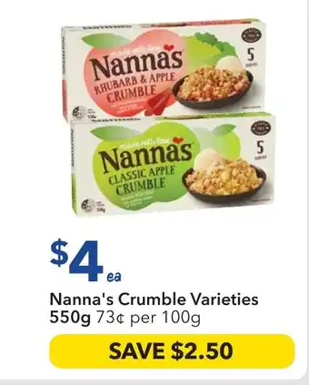 Ritchies Nanna's Crumble Varieties offer