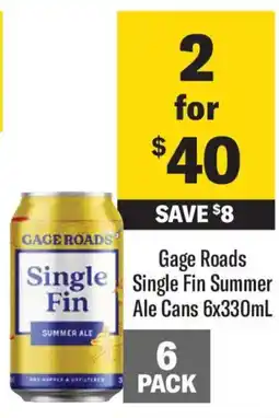 Liquorland Gage Roads Single Fin Summer Ale Cans offer