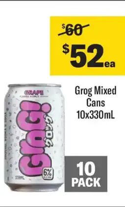 Liquorland Grog Mixed Cans offer