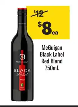 Liquorland McGuigan Black Label Red Blend offer