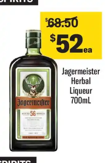 Liquorland Jagermeister Herbal Liqueur offer