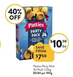 Foodworks Patties Party Pack offer