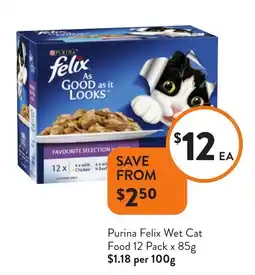 Foodworks Purina Felix Wet Cat Food offer