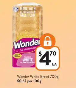 Foodworks Wonder White Bread offer