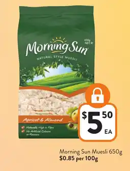 Foodworks Morning Sun Muesli offer