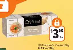 Foodworks OB Finest Wafer Cracker offer