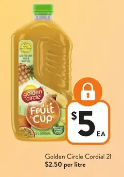 Foodworks Golden Circle Cordial offer