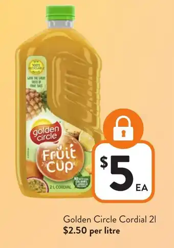 Foodworks Golden Circle Cordial offer