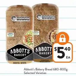 Foodworks Abbott's Bakery Bread offer