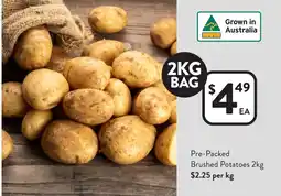 Foodworks Pre-Packed Brushed Potatoes offer