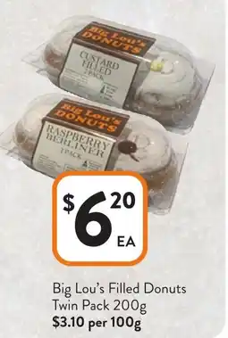 Foodworks Big Lou's Filled Donuts Twin Pack offer