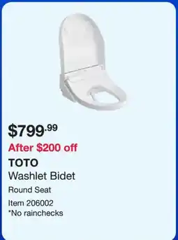 Costco TOTO Washlet Bidet offer