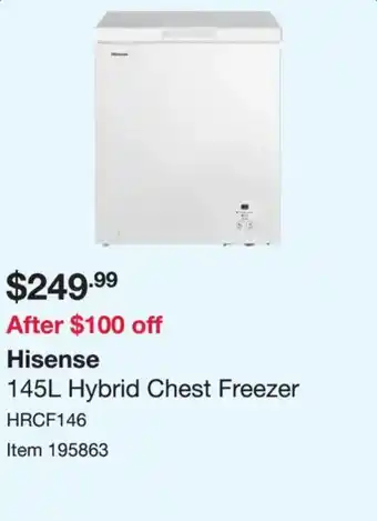 Hisense Hybrid Chest Freezer