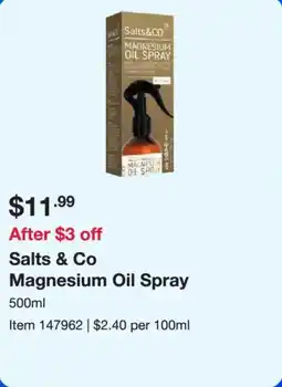 Costco Magnesium Oil Spray offer