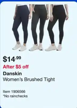Costco Danskin Women's Brushed Tight offer