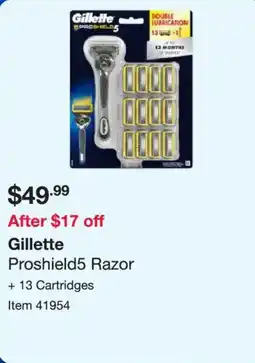 Costco Gillette Proshield5 Razor offer