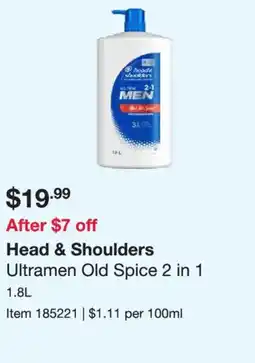 Costco Head & Shoulders Ultramen Old Spice 2 in 1 offer