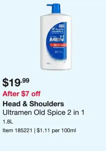 Costco Head & Shoulders Ultramen Old Spice 2 in 1 offer