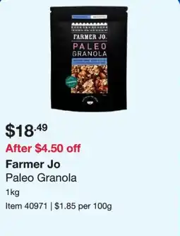 Costco Farmer jo paleo granola offer