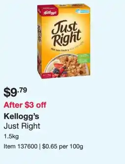 Costco Kellogg's Just Right offer