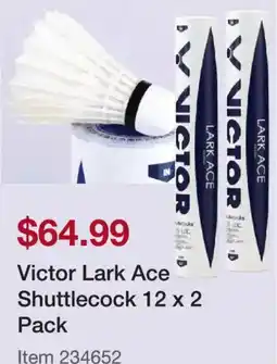 Costco Victor Lark Ace Shuttlecock offer