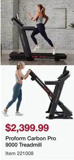 Costco Proform Carbon Pro 9000 Treadmill offer