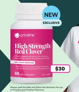 Priceline High Strength Red Clover offer