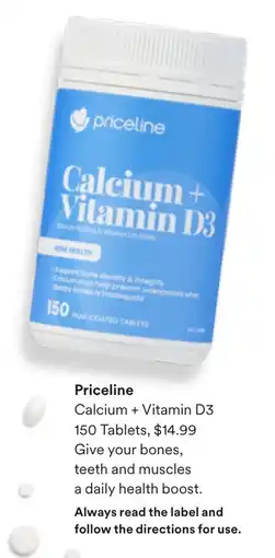 Priceline priceline Calcium + Vitamin D3 offer