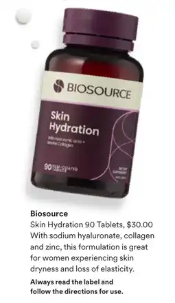 Priceline Biosource Skin Hydration offer
