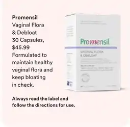 Priceline Promensil Vaginal Flora & Debloat offer