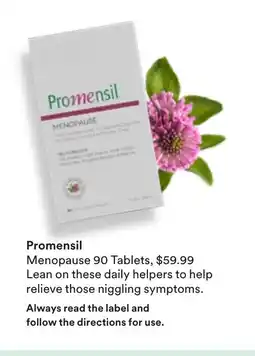 Priceline Promensil Menopause offer